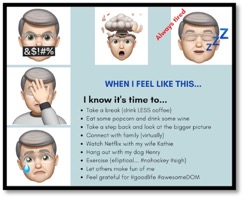 Memoji's of Dr. Archer in his various moods