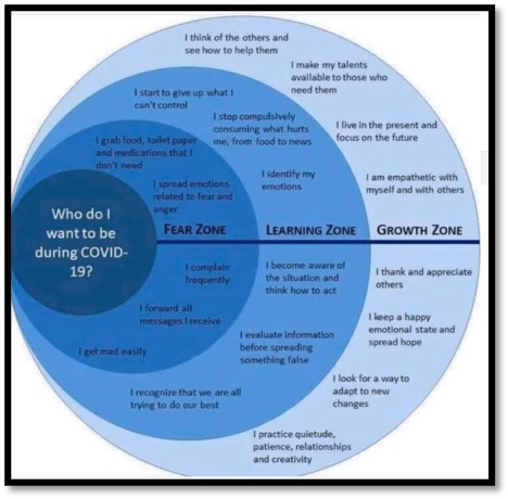 graph of options of who you want to be during the pandemic