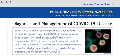 article from public health showing diagnosis and management of COVID-19