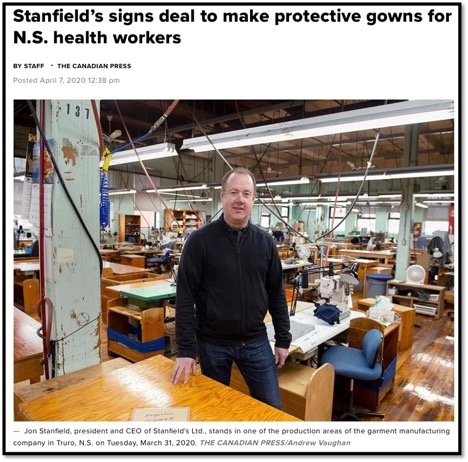 photo od stanfields owner in his factory