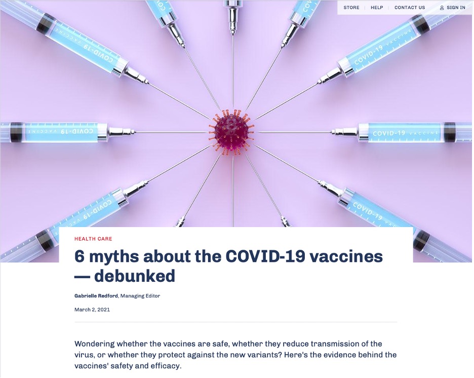 several needles surrounding a covid-19 virus