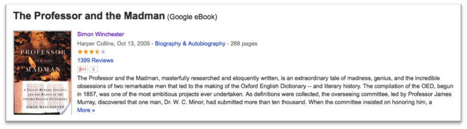 The professor and the Madman