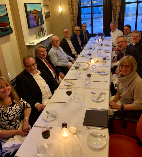 Some CAPM members at dinner table