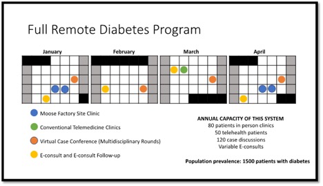 charts showing full remote diabetes program dates