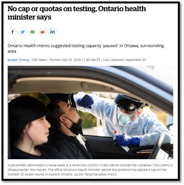 news article showing 2 people in car receiving COVID-19 swab test