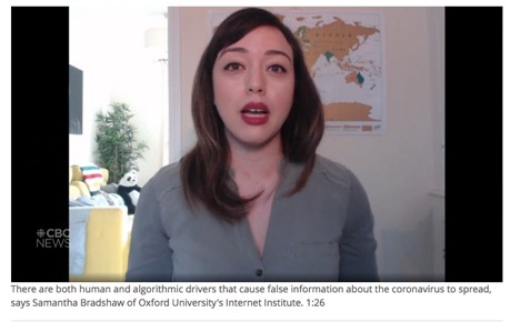 screen shot of Samantha Bradshaw