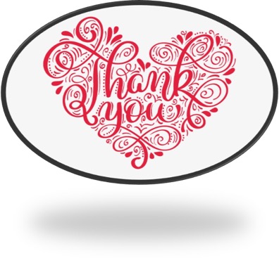 thank you written in red cursive