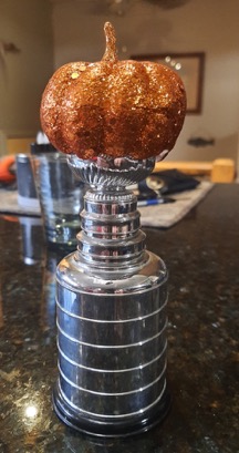 pumpkin inside stanley cup