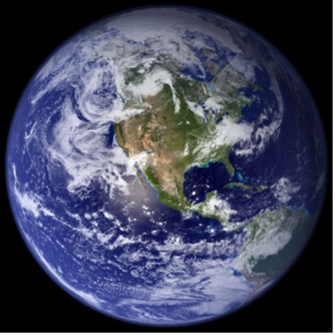 satellite image of earth taken from space