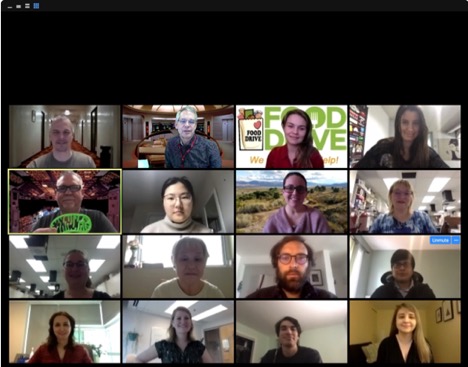 screen shot of zoom meeting with Archer lab members