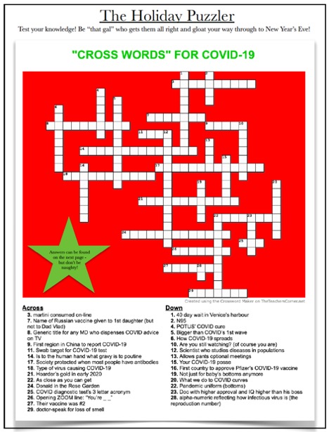 holiday crossword puzzle