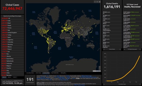 world map with markings and ranking of high covid countries