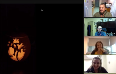 pumpkin in the shape of a heart valve