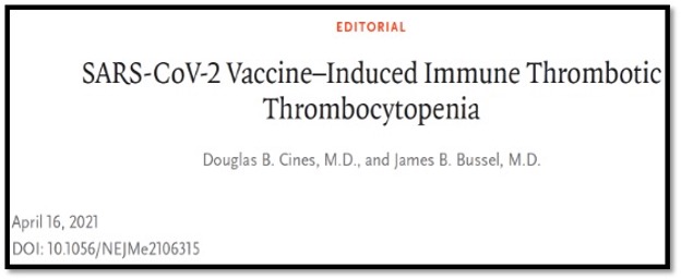 editorial of covid vaccine induced VITT