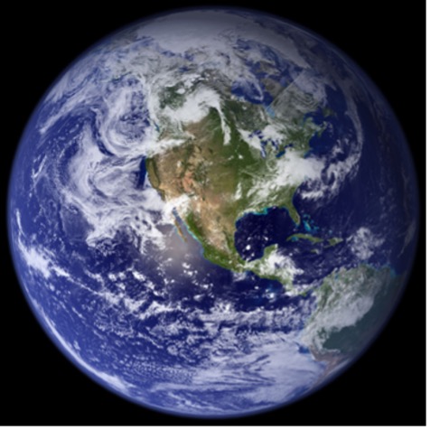 satellite image of earth taken from space