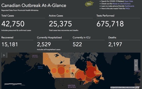 Canada outbreak at a glance
