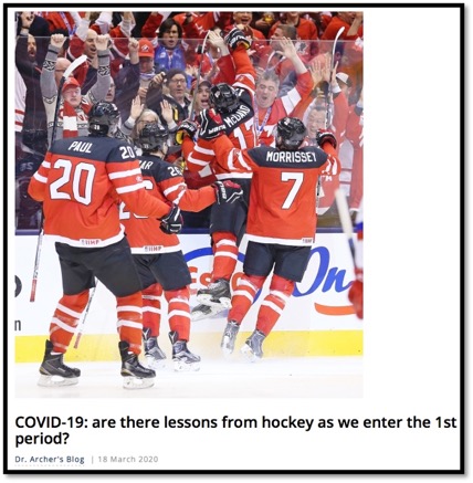 photo of Team Canada Hockey players celebrating after a goal