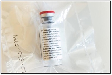 photo of Remdesivir medicine bottle
