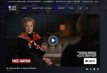 screenshot of women sitting in a chair on face the nation