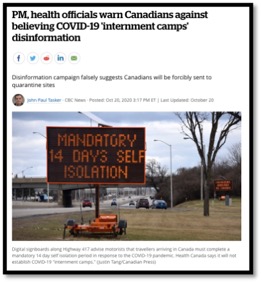 screenshot of sign stating mandatory 14 days self isolation