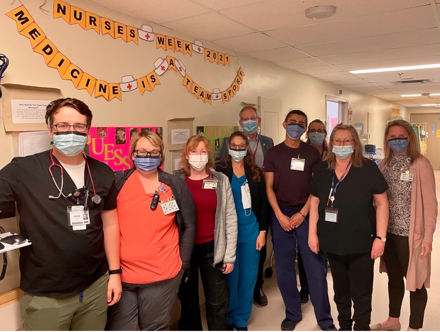 group of nurses posing for photo