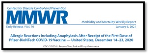article headline re allergic reactions after getting covid vaccine