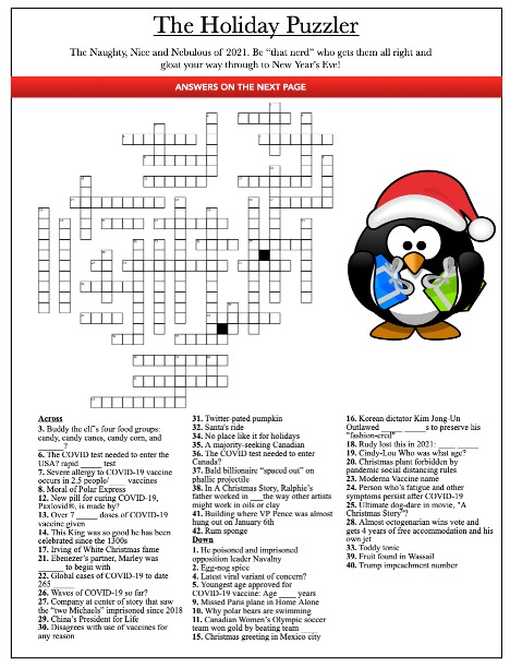 crossword with a penguin 