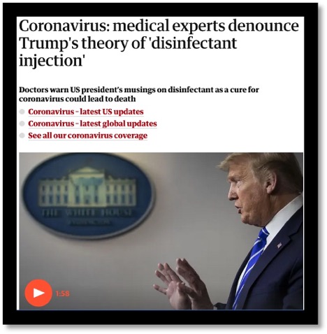 screen shot of Donald Trump