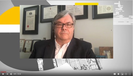 Picture of Dr. Gerald Evans on Computer