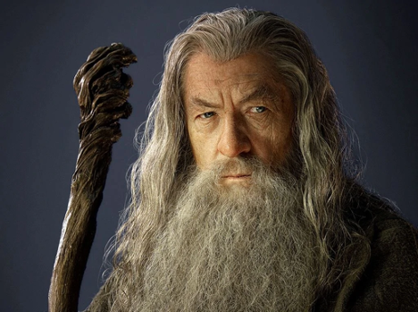 photo of Gandalf holding his staff
