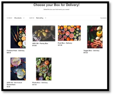 Available orders from Tony Deodato and Sons