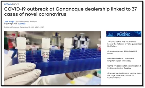 tray with covid test tubes in it