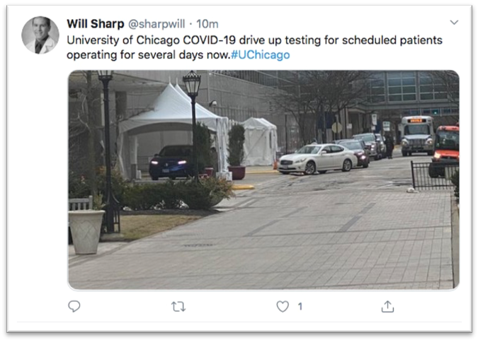 drive up COVID-19 testing in Chicago