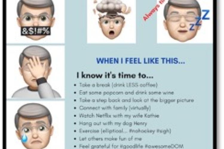 Memoji's of Dr. Archer in his various moods