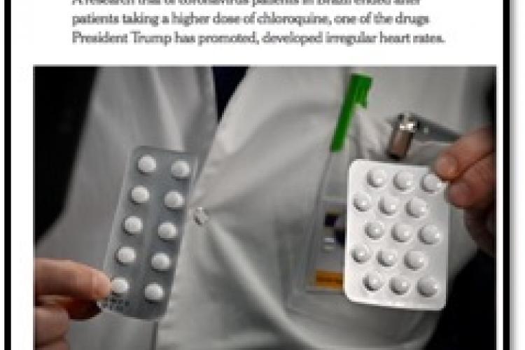 photo of hydro chloroquine packets