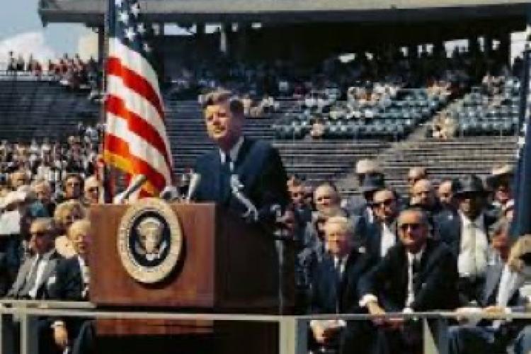 photo of JFK giving a speech in TX