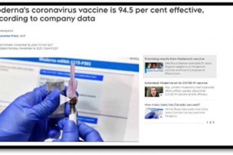 gloved hands holding a syringe and bottle of vaccine