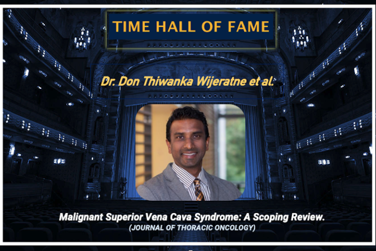 TIME Hall of Fame features publication by Dr. Don Thiwanka Wijeratne & Colleagues in the Journal of Thoracic Oncology 