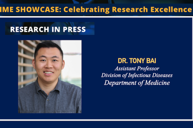 This Months' TIME Showcase-Recent Publication by Dr. Tony Bai, Division of Infectious Diseases, Department of Medicine.