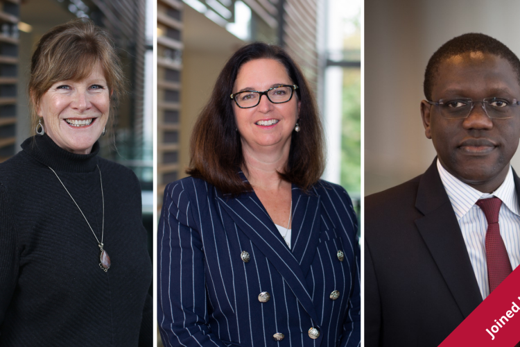 Photo of Dr. Marie Clements-Baker, Dr. Jocelyn Garland and Dr. Lagu Androga