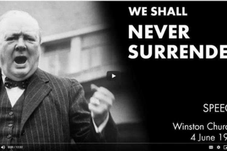Winston Churchill we shall never surrender speech